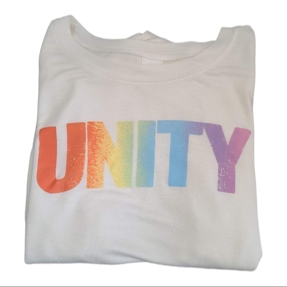 MELROSE And Market Rainbow Unity Long Sleeve Tee Size S - Picture 1 of 2